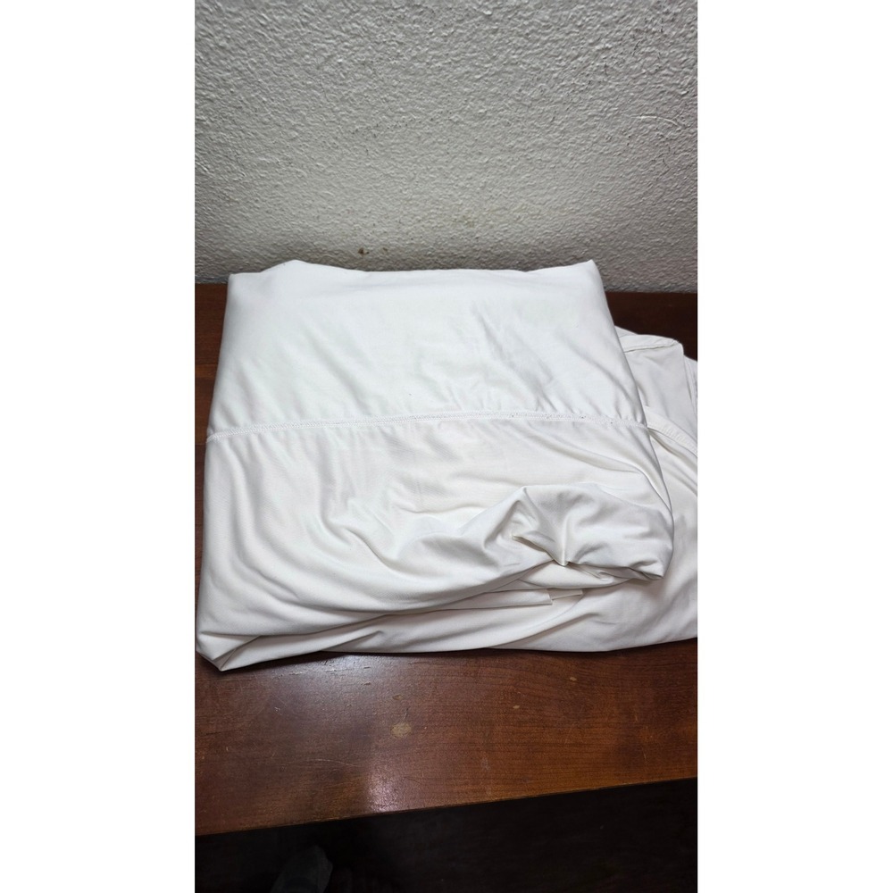 SHEEX Performance Flat King Sheet Ivory Spandex Blend Moisture Wicking Bedding
